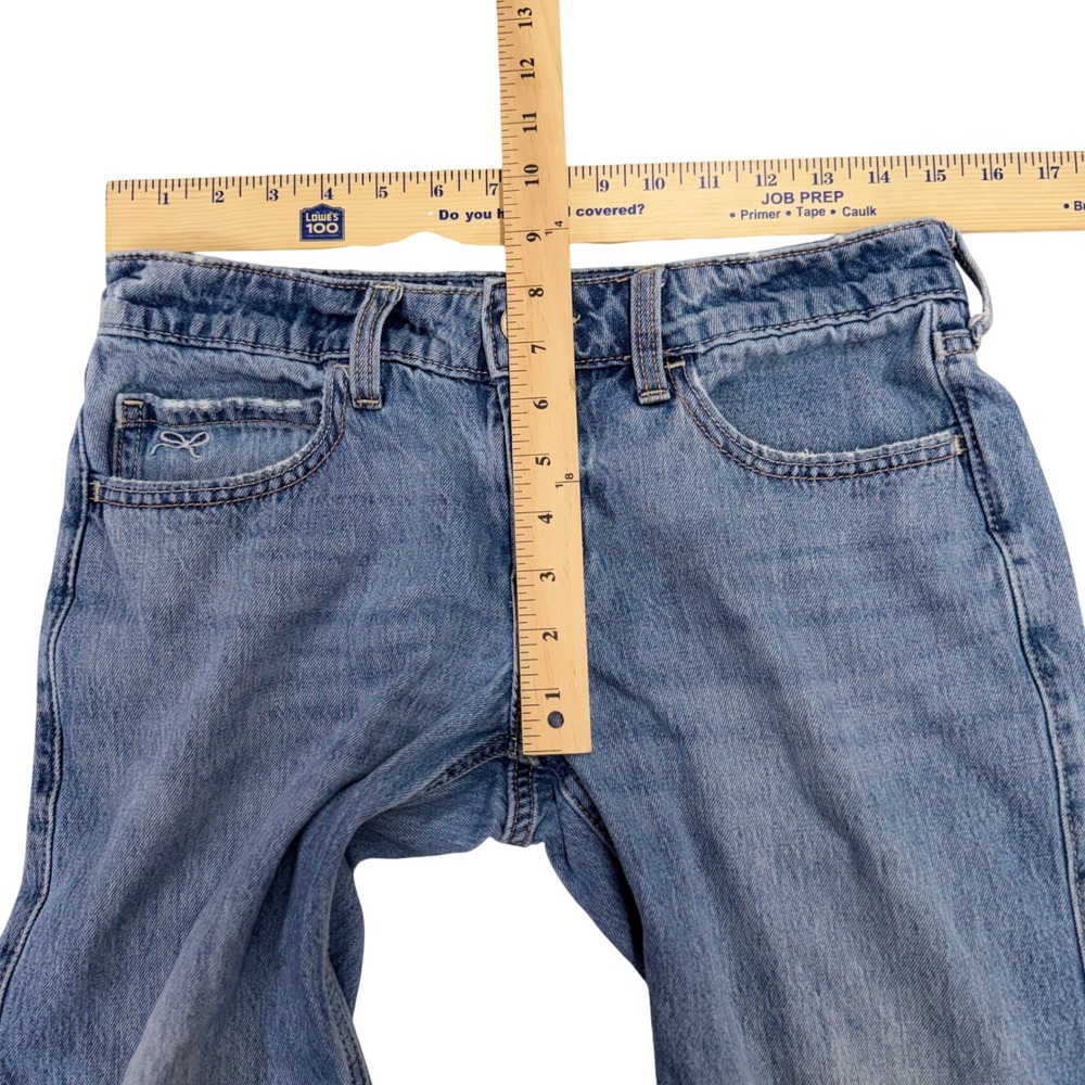 Hollister Embroidered Bow Low-Rise Baggy Jeans Medium Wash 2R W26 Y2K Coquette - Picture 5 of 16